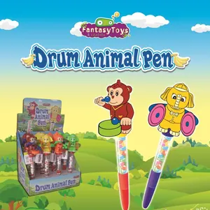 Drum Animal Pen, bolígrafo de Fantasy Toys & Candies