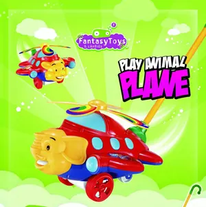 Play Animal Plane, juguete de empuje de Fantasy Toys & Candies