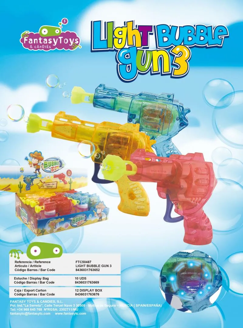 Ficha del producto Light Bubble Gun 3, referencia FTC 50487