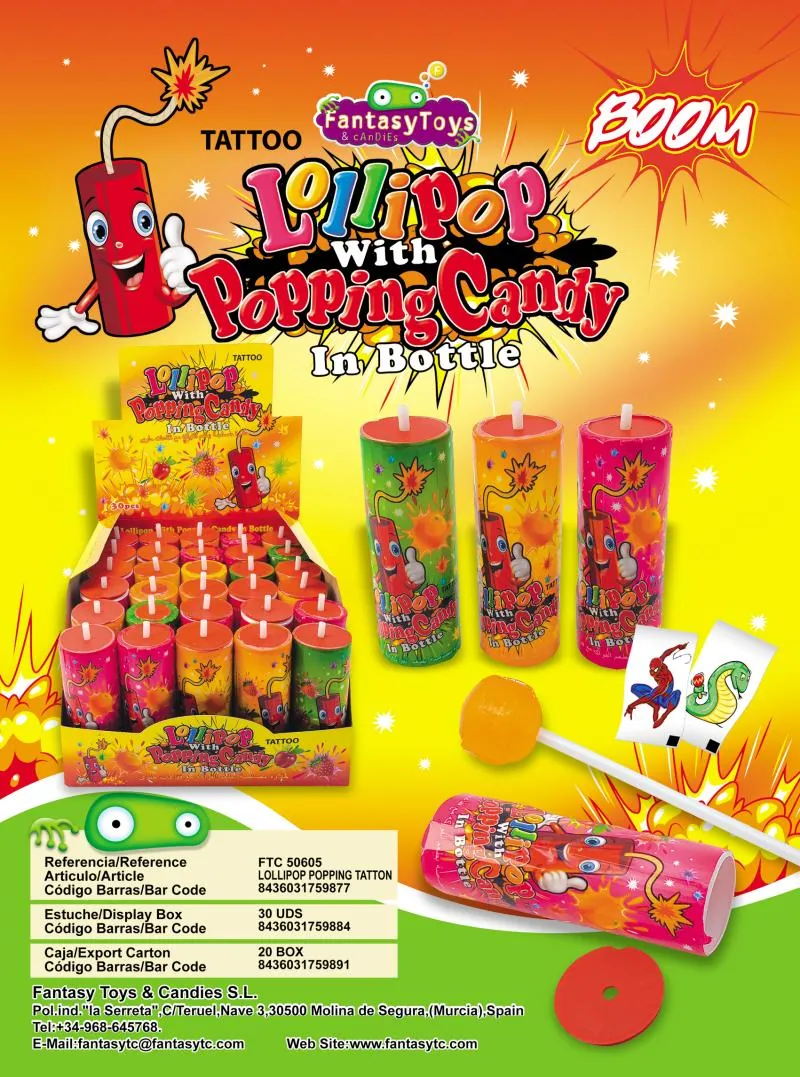 Ficha del producto Lollipop Popping Tattoo, referencia FTC 50605